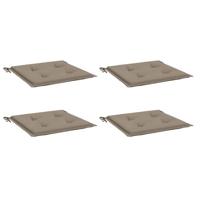 Coussins de chaise de jardin vidaxl 4 st 50x50x3 cm oxford tissu taupe