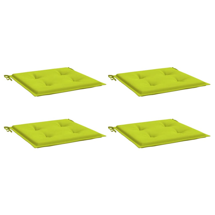 Coussins de chaise de jardin vidaxl 4 st 50x50x3 cm tissu oxford vert vif