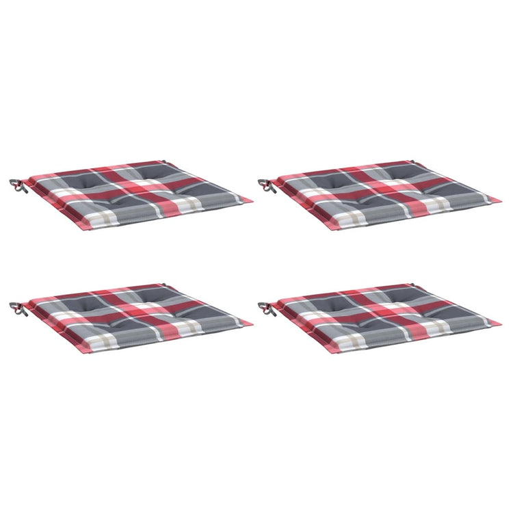 Coussins de chaise de jardin vidaxl 4 ST 50x50x3 cm Oxford tissu diamant motif rouge