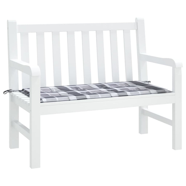 Vidaxl jardin banc coussin 100x50x3 cm oxford tissu diamant motif gris