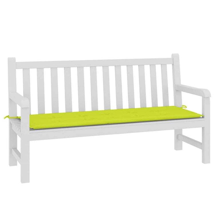 Vidaxl jardin banc coussin 150x50x3 cm tissu oxford vert vif