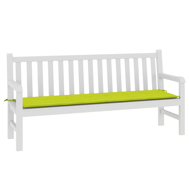 Vidaxl jardin banc coussin 180x50x3 cm tissu oxford vert clair
