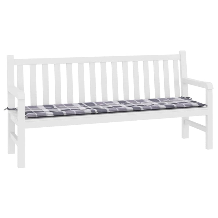 Vidaxl jardin banc coussin 180x50x3 cm oxford tissu diamant motif gris