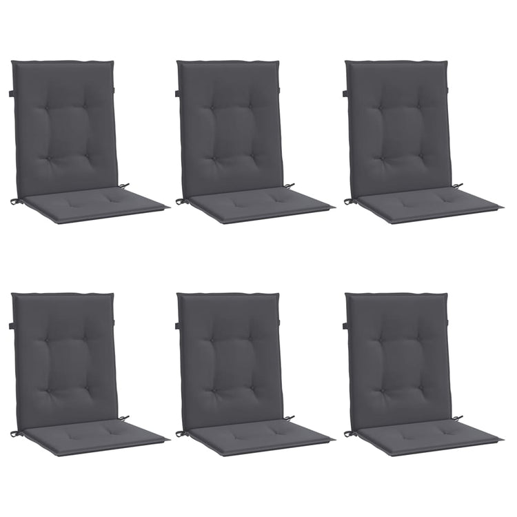 Vidaxl jardin chaise coussins 6 st oxford tissu anthracite -colored