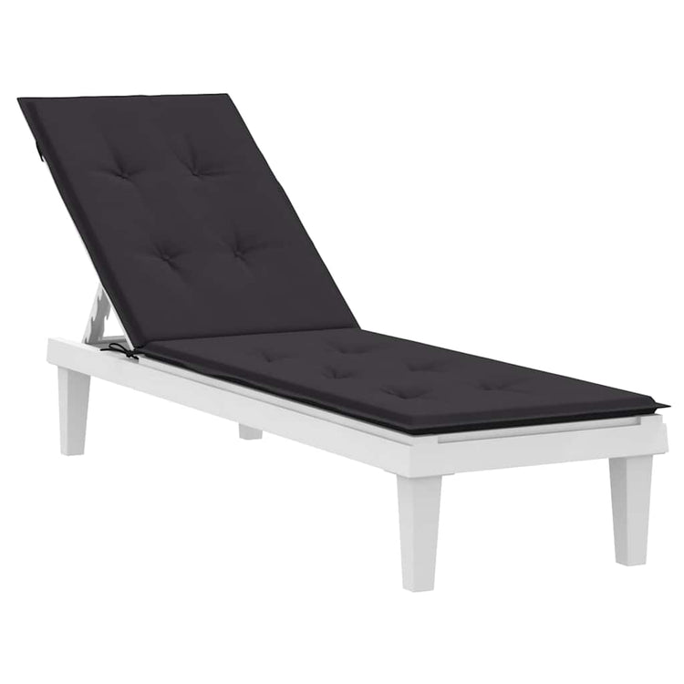 Coussin de chaise de patio vidaxl (75 + 105) x50x4 cm noir