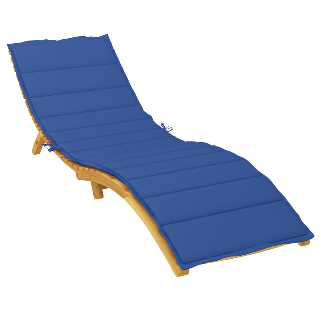Vidaxl Lounger Cushion 200x50x3 cm Oxford tissu Royal Blue