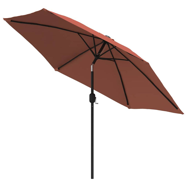 Vidaxl parasol avec poteau métallique 300 cm en terre cuite -colored