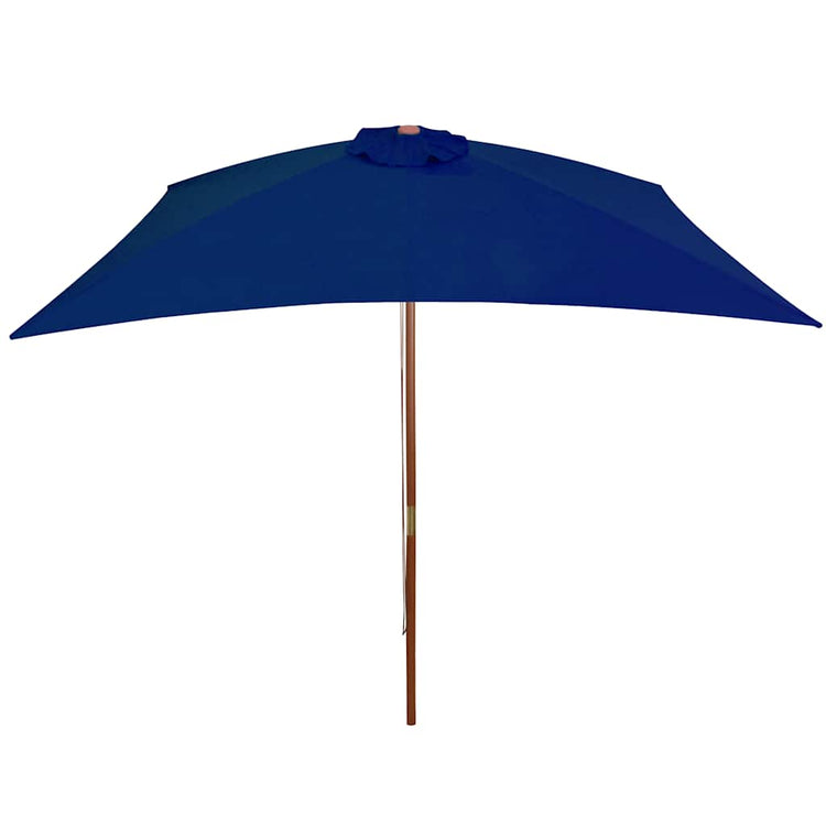 Vidaxl parasol avec poteau en bois 200x300 cm bleu