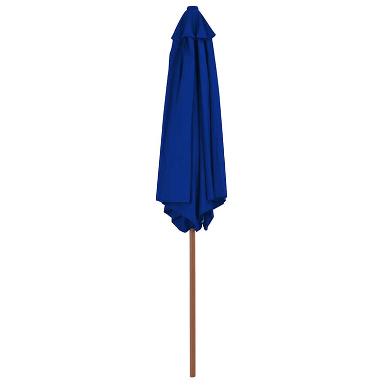 Parasol vidaxl avec poteau en bois 270 cm bleu