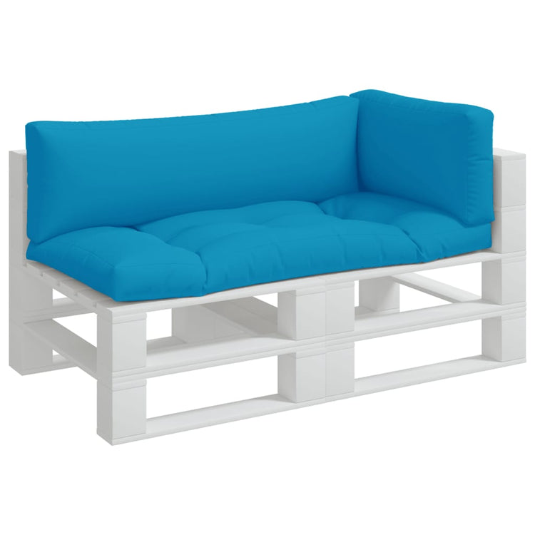 Coussins de palette vidaxl 3 st tissu bleu