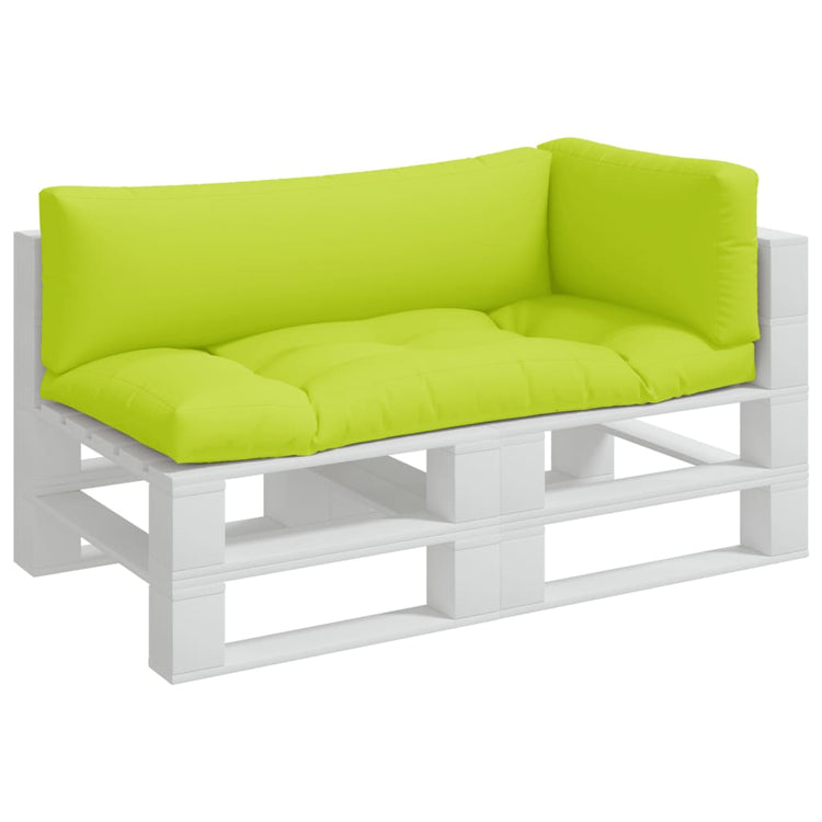 Coussins de palette vidaxl 3 st tissu vert clair