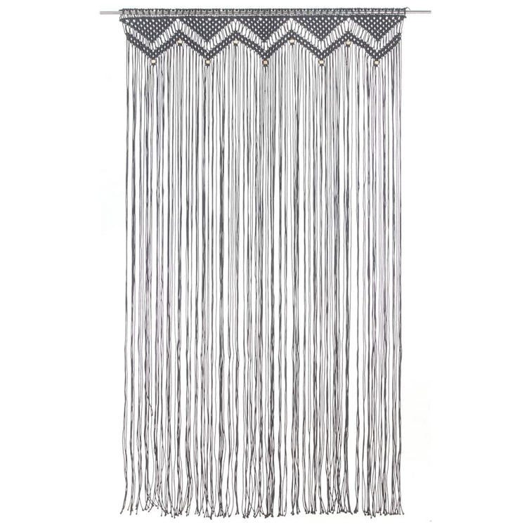 Vidaxl rideau macramé 140x240 cm anthracite de coton