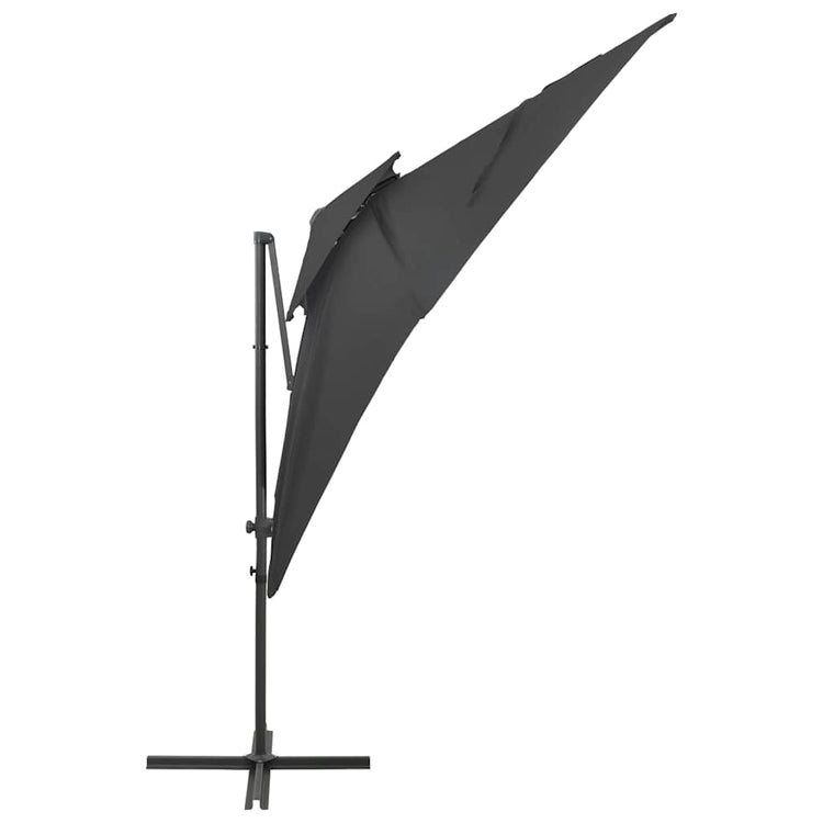 Vidaxl Parasol flottant avec un double toit 250x250 cm anthracite -colored