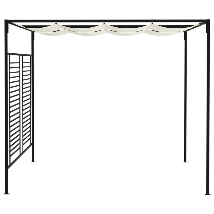 Arbor vidaxl avec toit extensible 180 g m² 3x4x2,3 M crème -colored
