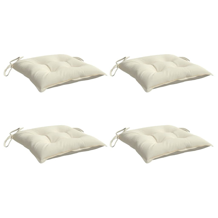 Coussins de chaise Vidaxl 4 ST 50x50x7 cm Oxford Fabric Crèmewit