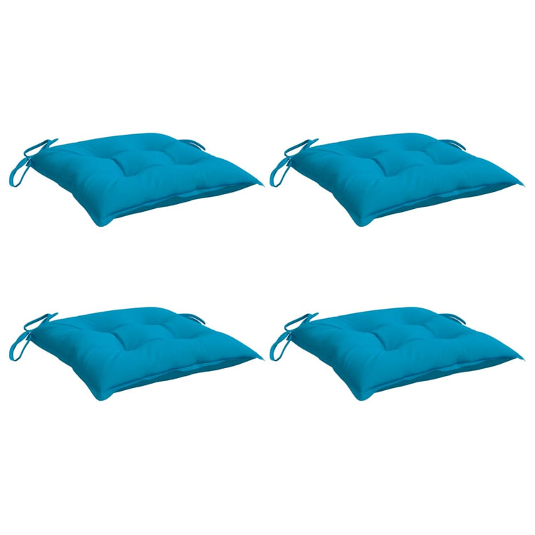 Coussins de chaise vidaxl 4 ST 50x50x7 cm Oxford tissu bleu clair