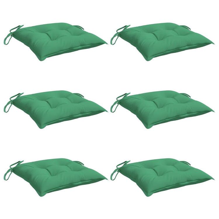 Coussins de chaise vidaxl 6 ST 50x50x7 cm Oxford tissu vert