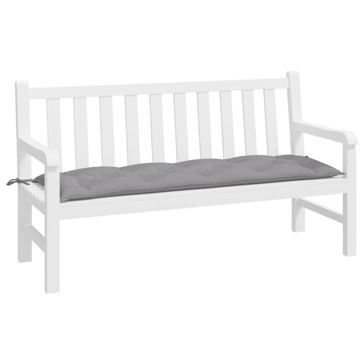 Vidaxl jardin banc coussin 150x50x7 cm oxford tissu gris