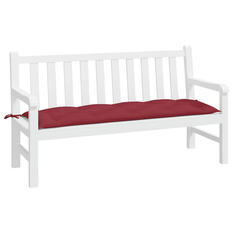 Vidaxx coussin de banc de jardin 150x50x7 cm tissu oxford rouge vin