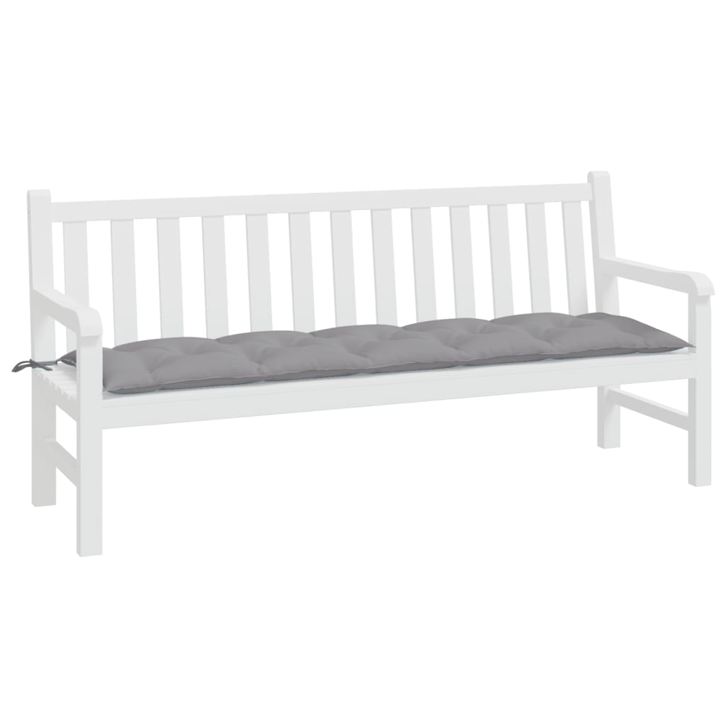 Vidaxl jardin banc coussin 180x50x7 cm oxford tissu gris