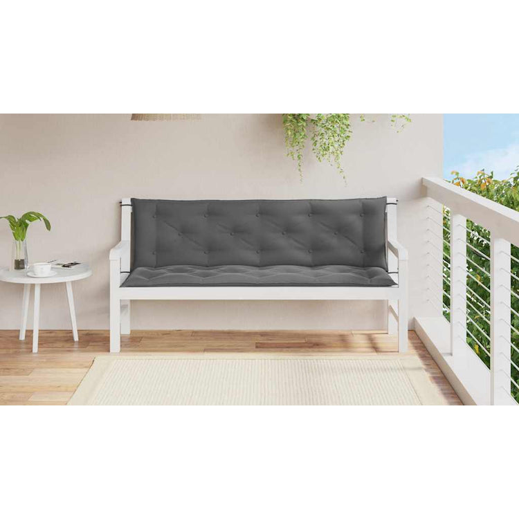 Vidaxl jardin banc coussin 150x (50 + 50) x7 cm oxford tissu anthracite colored