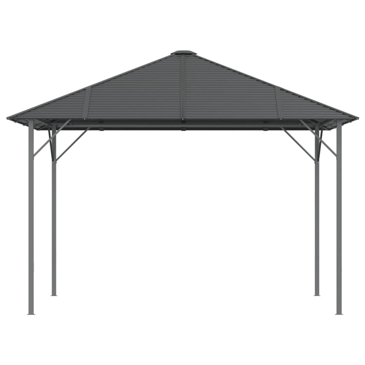 Vidaxl Arbor avec toit 3x3 m anthracite -colored