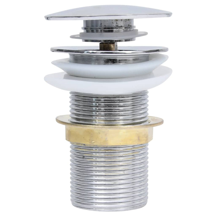 Pop-up de vidaxl Drain sans débordement 6.4x6.4x9.1 cm de couleur chromée