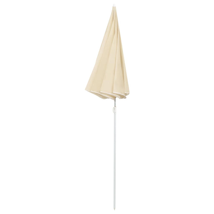 Parasol vidaxl avec poteau en acier 180 cm sable -colored