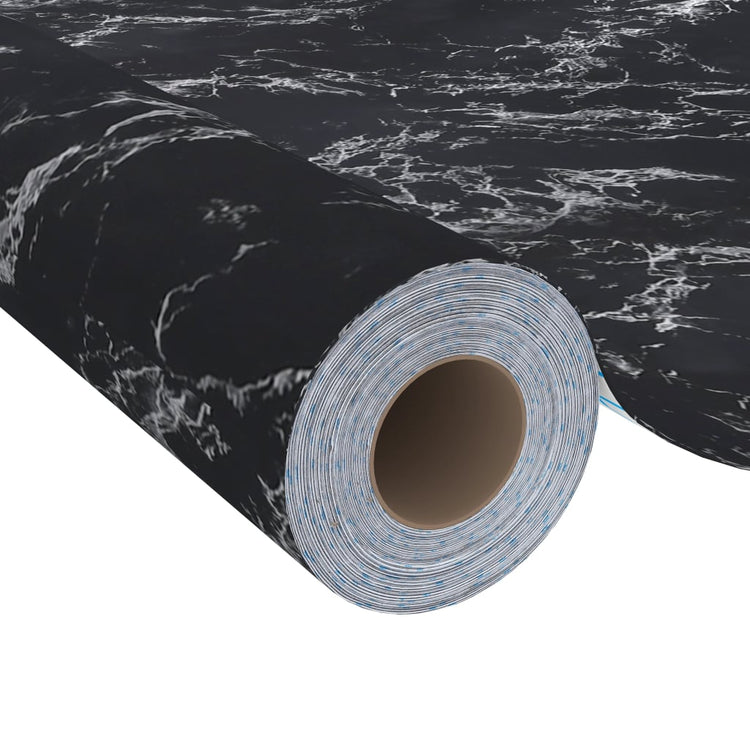 Vidaxl Meuble Huile auto-adhésive 500x90 cm PVC Black