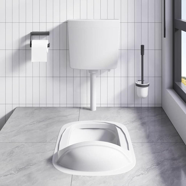 Planchers de toilette Vidaxl avec alimentation en eau en bas 3 6 l gris