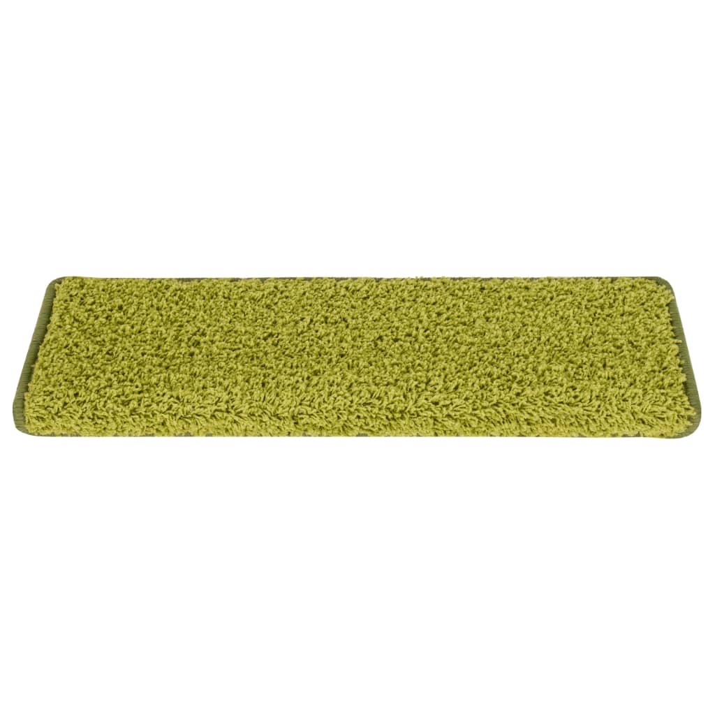 Mattes d'escalier Vidaxl 15 st 65x21x4 cm vert
