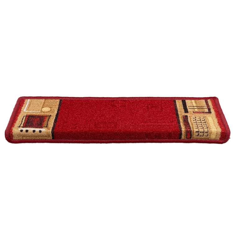 Vidaxl Stair Mats auto-adhésif 5 ST 65X21X4 CM ROUGE