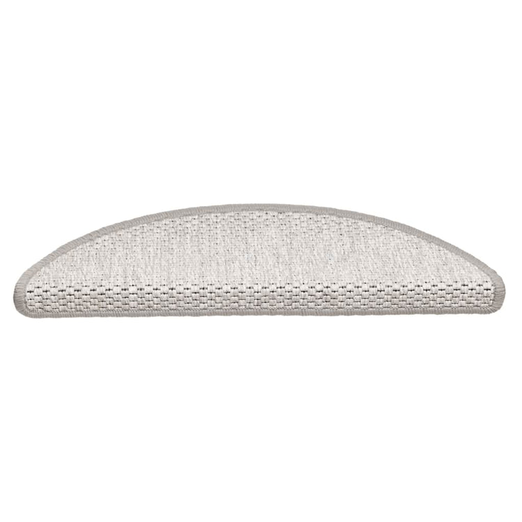 Vidaxl Stair tapis auto-adhésifs 15 st sisal look 56x17x3 cm Couleur de platine