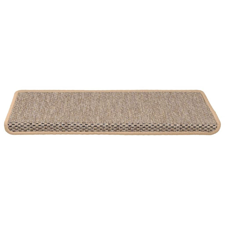 Vidaxl Stair tapis auto-adhésifs 15 st sisal look 65x21x4 cm beige clair