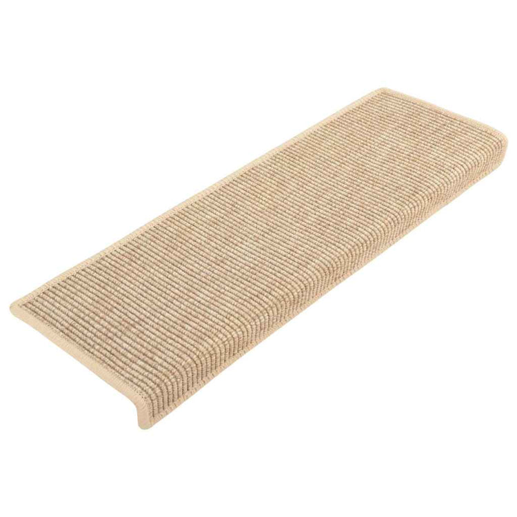 Vidaxl Stair tapis auto-adhésifs 15 st sisal look 65x21x4 cm beige clair