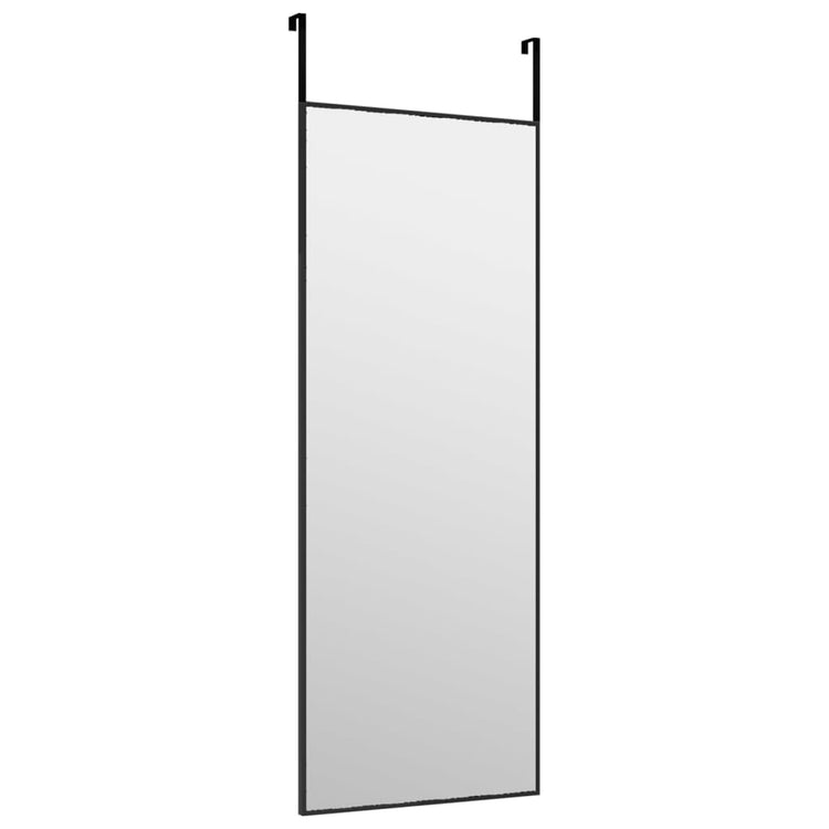 Miroir de porte vidaxl 30x80 cm en verre et en aluminium noir
