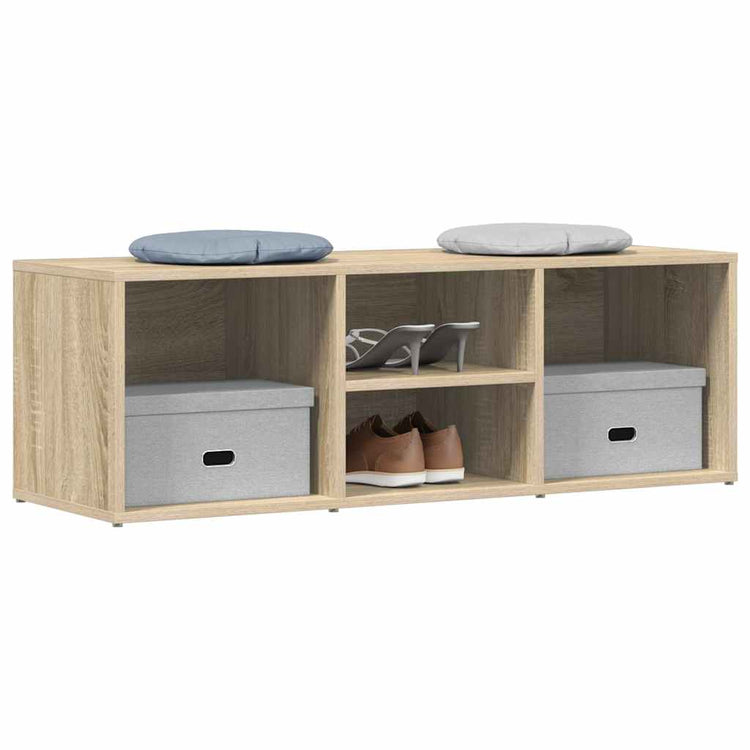 Canapé de rangement à chaussures Vidaxl 105x35x35 cm en bois de chêne sonoma