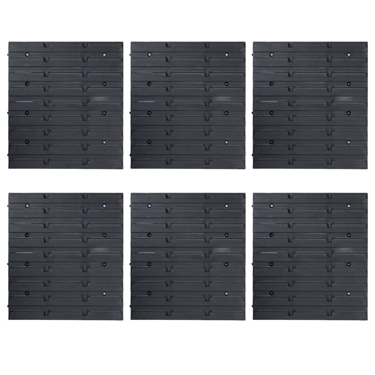 Ensemble de rangement Vidaxl 96 pièces avec panneaux muraux bleu et noir