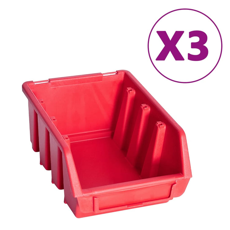 Ensemble de rangement Vidaxl 8 pièces avec panneau mural rouge et noir