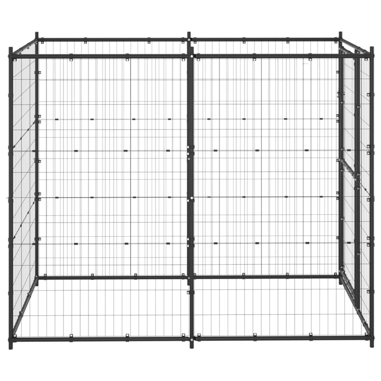 Vidaxl Dog Kennel pour l'extérieur de l'acier 110x220x180 cm