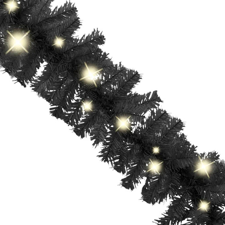 Vidaxl Garland de Noël avec lumières LED 5 m noir