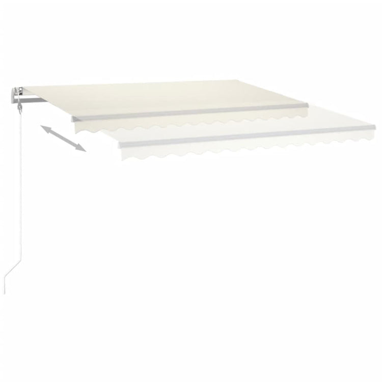 Vidaxl Luifel Automatique avec led et capteur de vent 450x350 cm couleur crème
