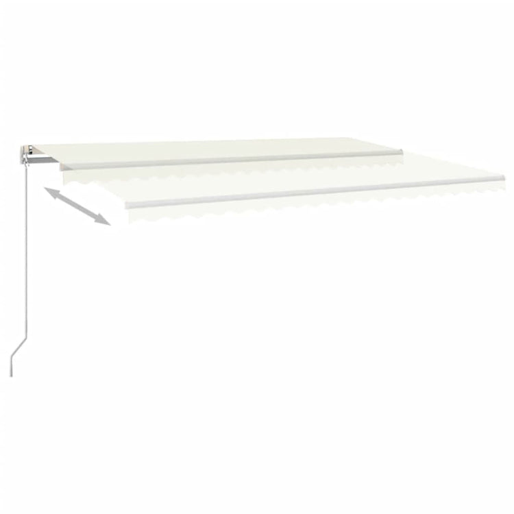 Vidaxl Luifel extensible manuellement avec la Crème LED 500x350 cm -Colored