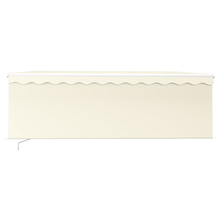 Vidaxl Luifel extensible manuellement avec un rouleau à rouleau LED 4,5x3 m crème