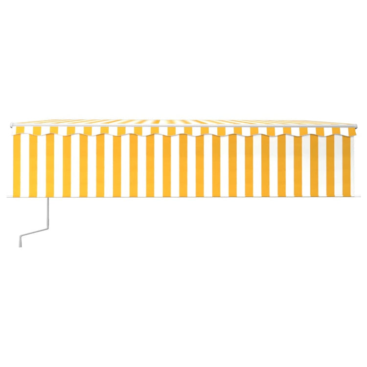 Vidaxl Luifel Capteur de vent à LED aveugle automatique 6x3 cm blanc jaune
