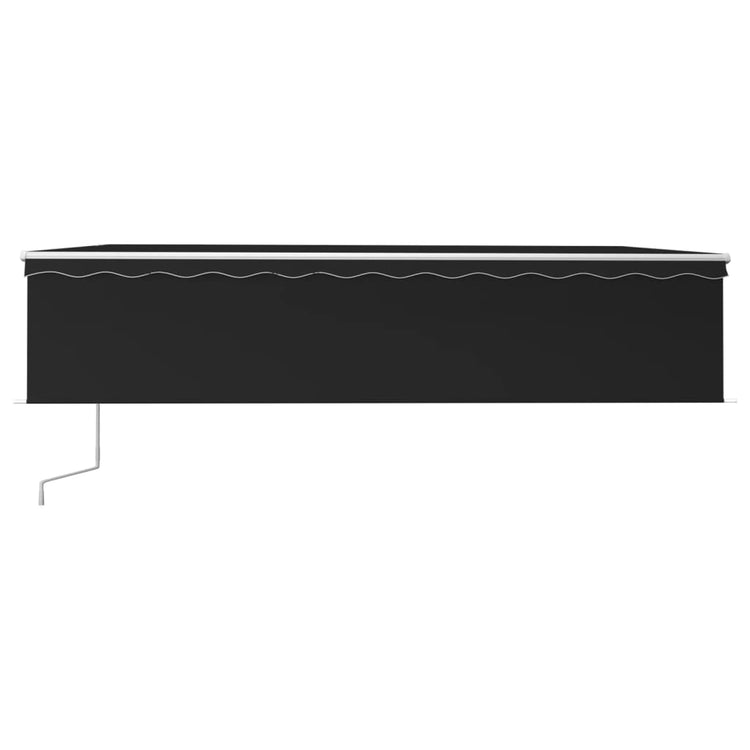 Vidaxl Luifel Capteur de vent à LED aveugle automatique 6x3 m anthracite