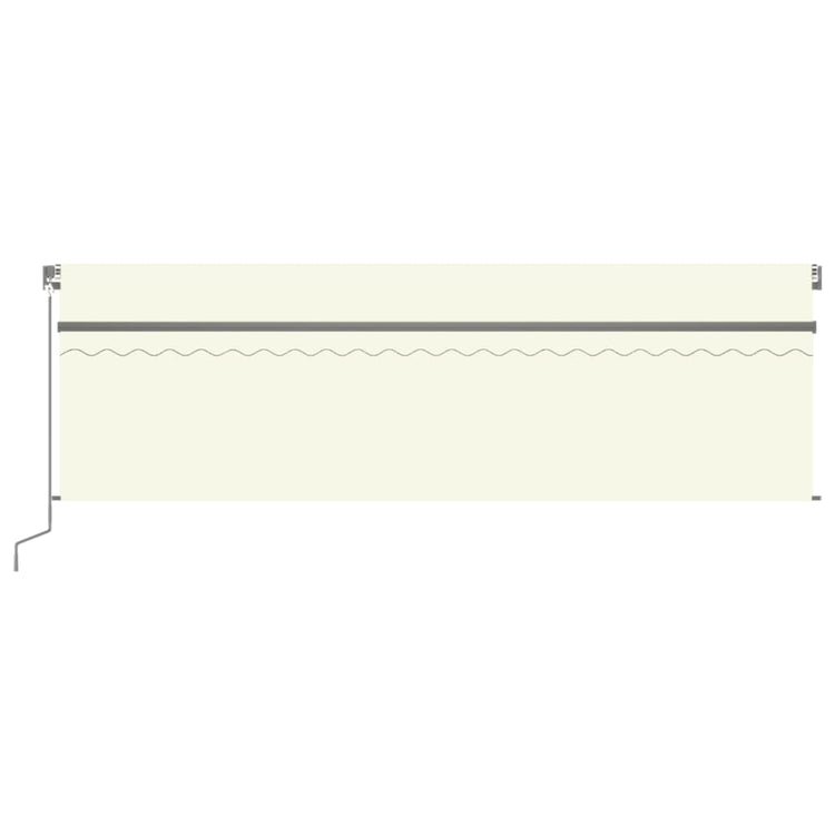 Vidaxl Luifel extensible manuellement avec un rouleau à l'aveugle et à 5x3 m crème