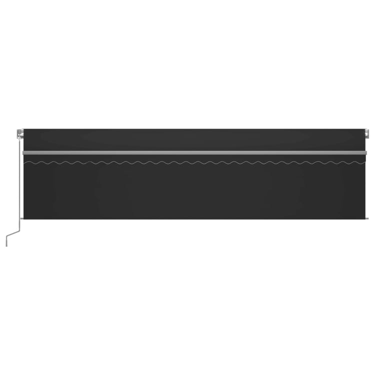 Vidaxl luifel extensible manuellement avec un rouleau aveugle 6x3 m anthracite