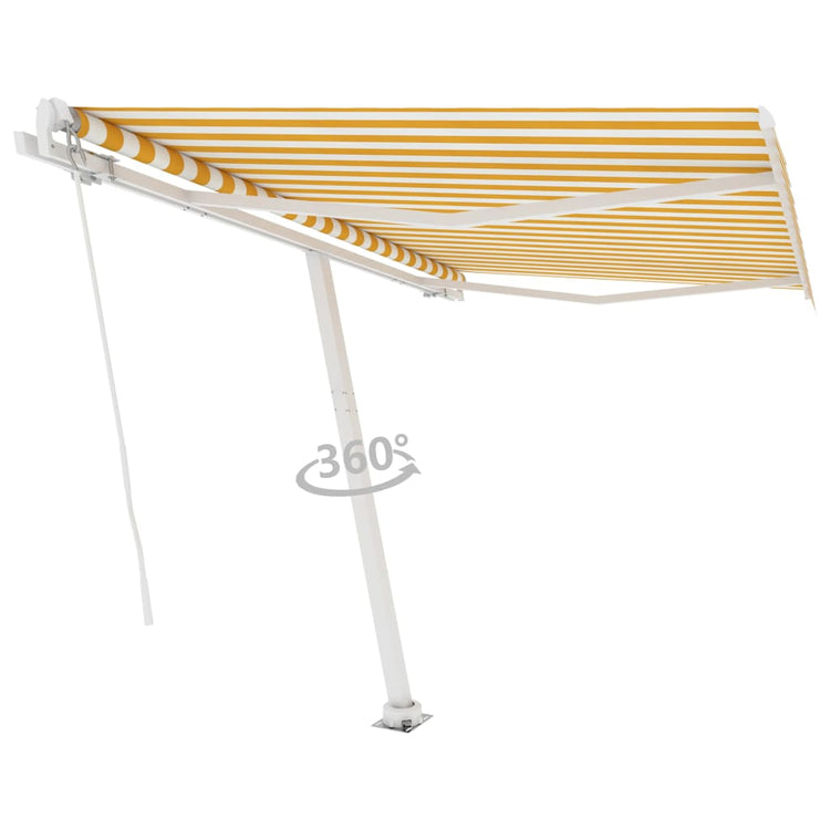 Vidaxl Laifel détaché retirer manuellement 350x250 cm jaune et blanc