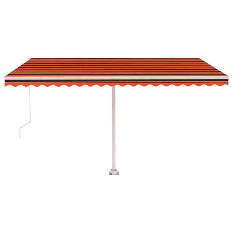 Vidaxl Luifel détaché étend manuellement 400x350 cm en brun orange